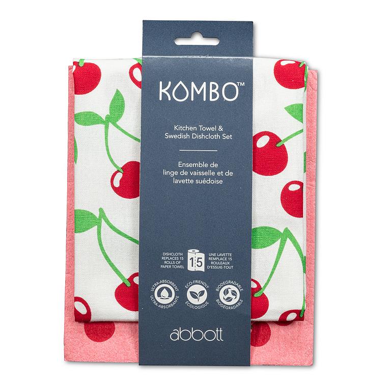 Cherries Dishcloth + Kitchen Towel Set
