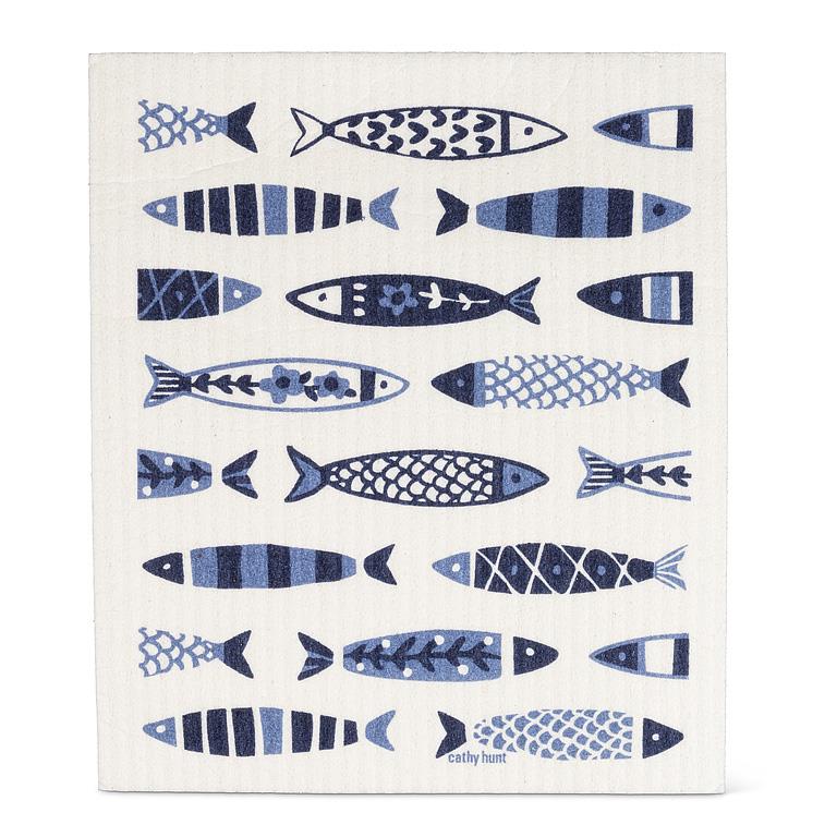 Swimming Fish Dishcloth + Kitchen Towel Set