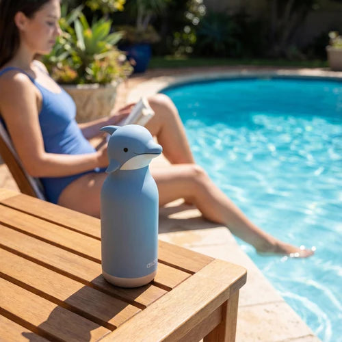 Bestie Vaccum Insulated Water Bottle - Dolphin