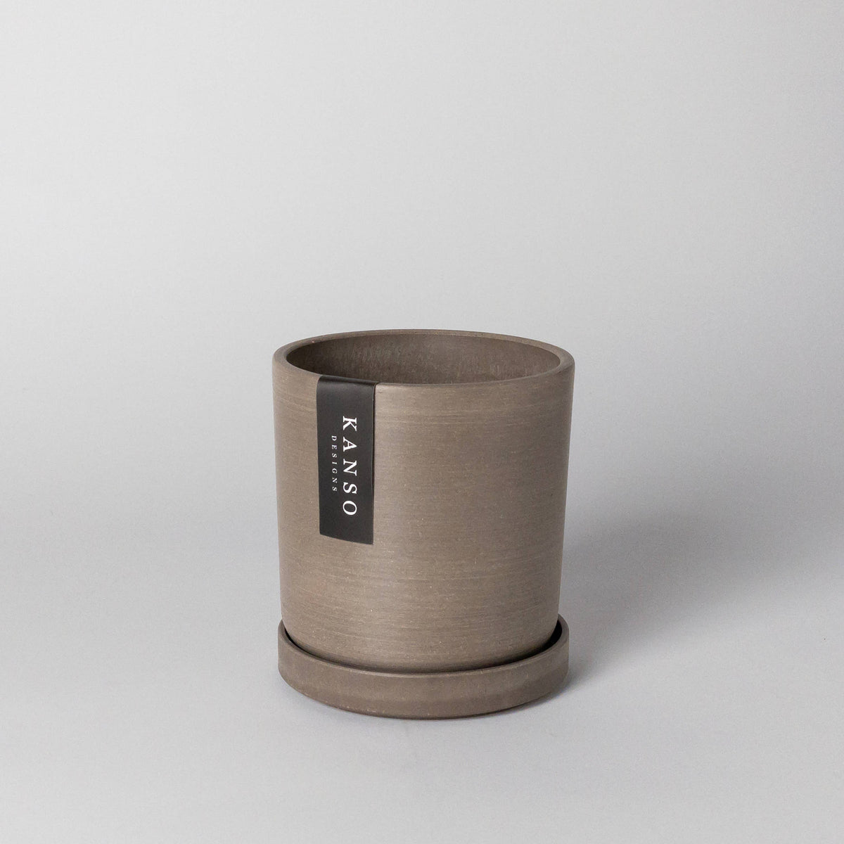 Kanso Designs Planter + Saucer 4” - White Stone