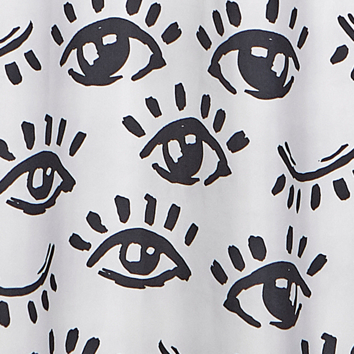 Winking Eye Shower Curtain Wht/Blk