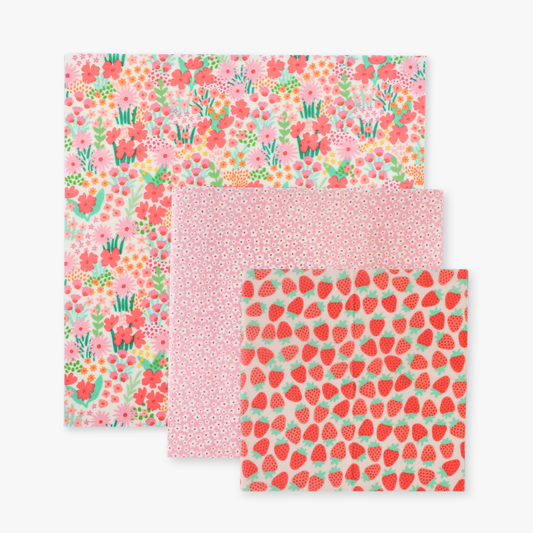 Beeswax Wrap Variety Set - Pink