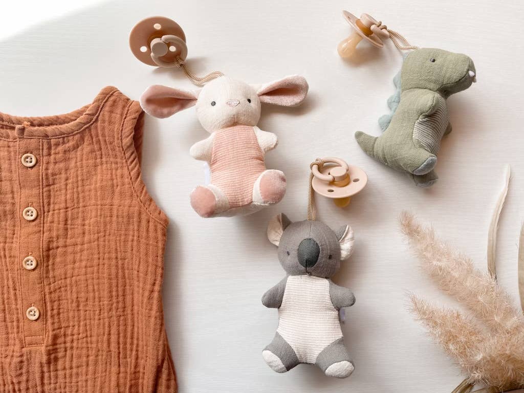 Bitzy Pal Natural Rubber Pacifier & Plush - Koala