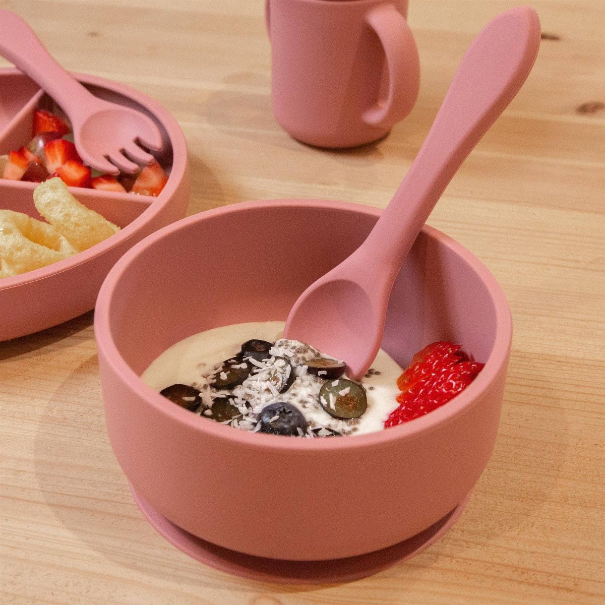 Baby Silicone Suction Bowl with Lid - Tradewinds