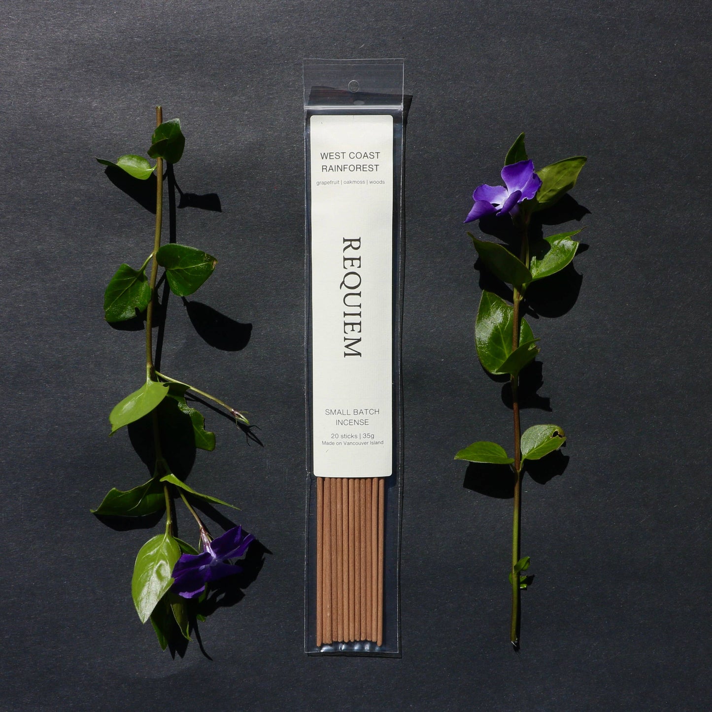 Requiem Incense Sticks - Small Batch Vancouver Island (20 Sticks) - Cedar Rain