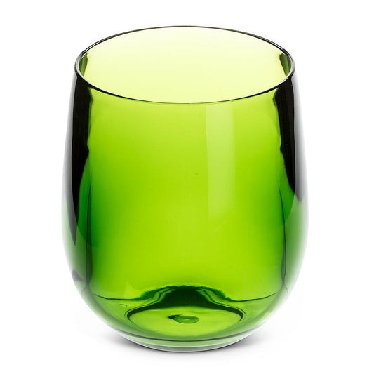 Jewel-toned green acrylic tumbler, additional angle