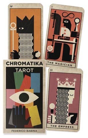 Chromatika Tarot Bauhaus-style card illustration - PABOOM