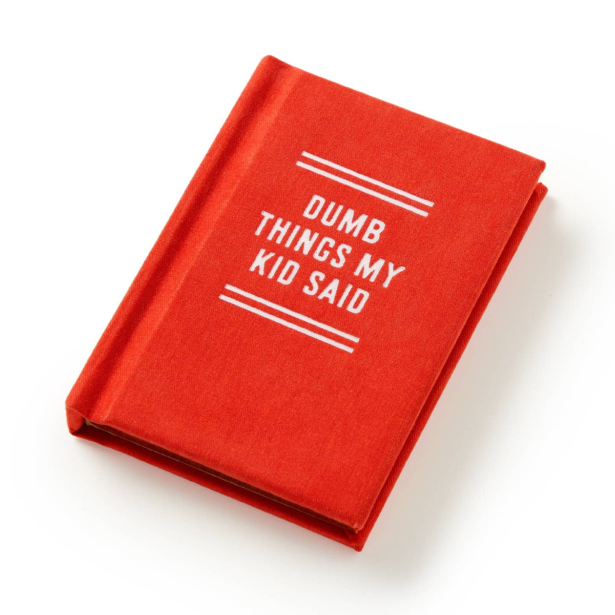 Dumb Things My Kid Said tiny diary in hand for scale - PABOOM