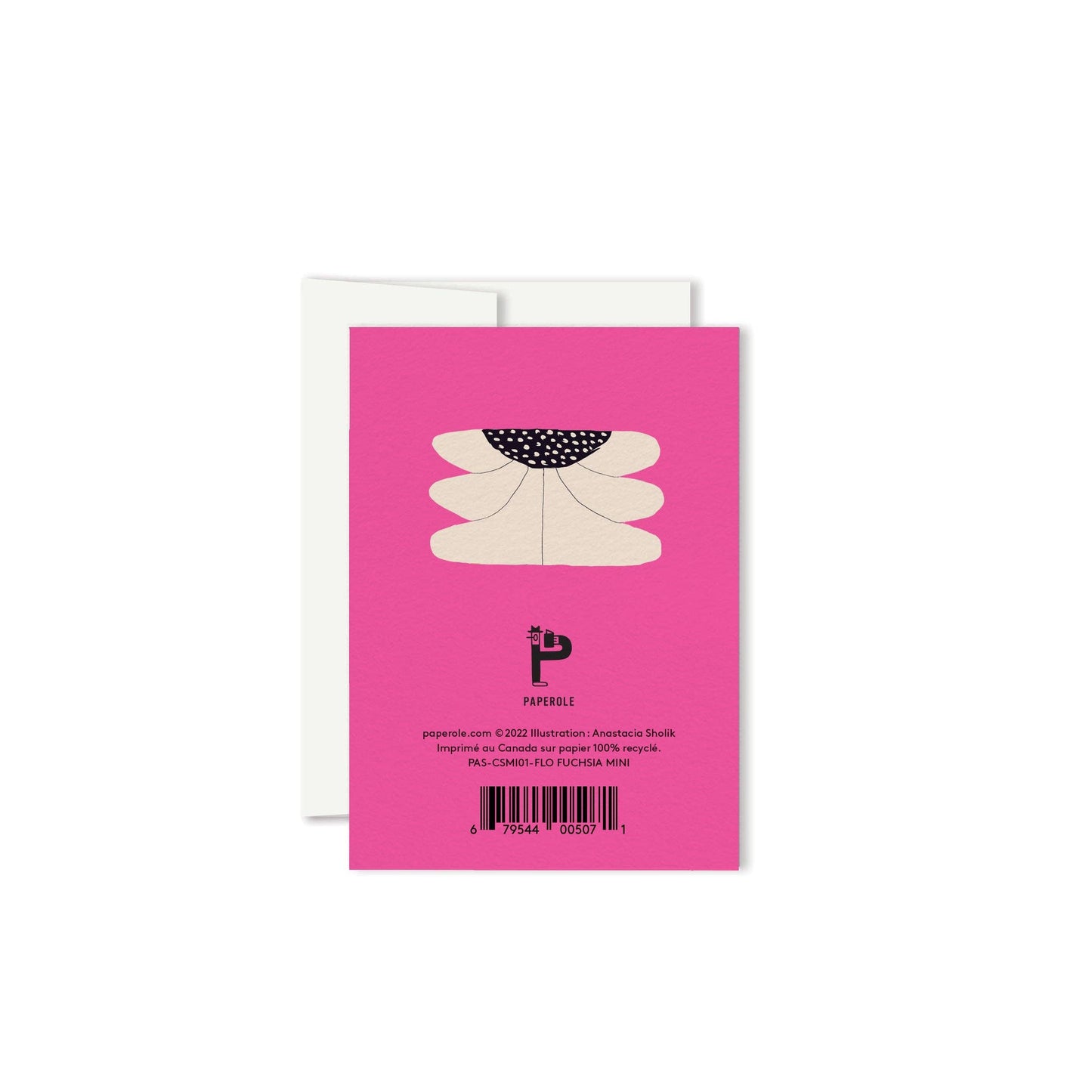Flo Fuchsia Mini card paired with its envelope