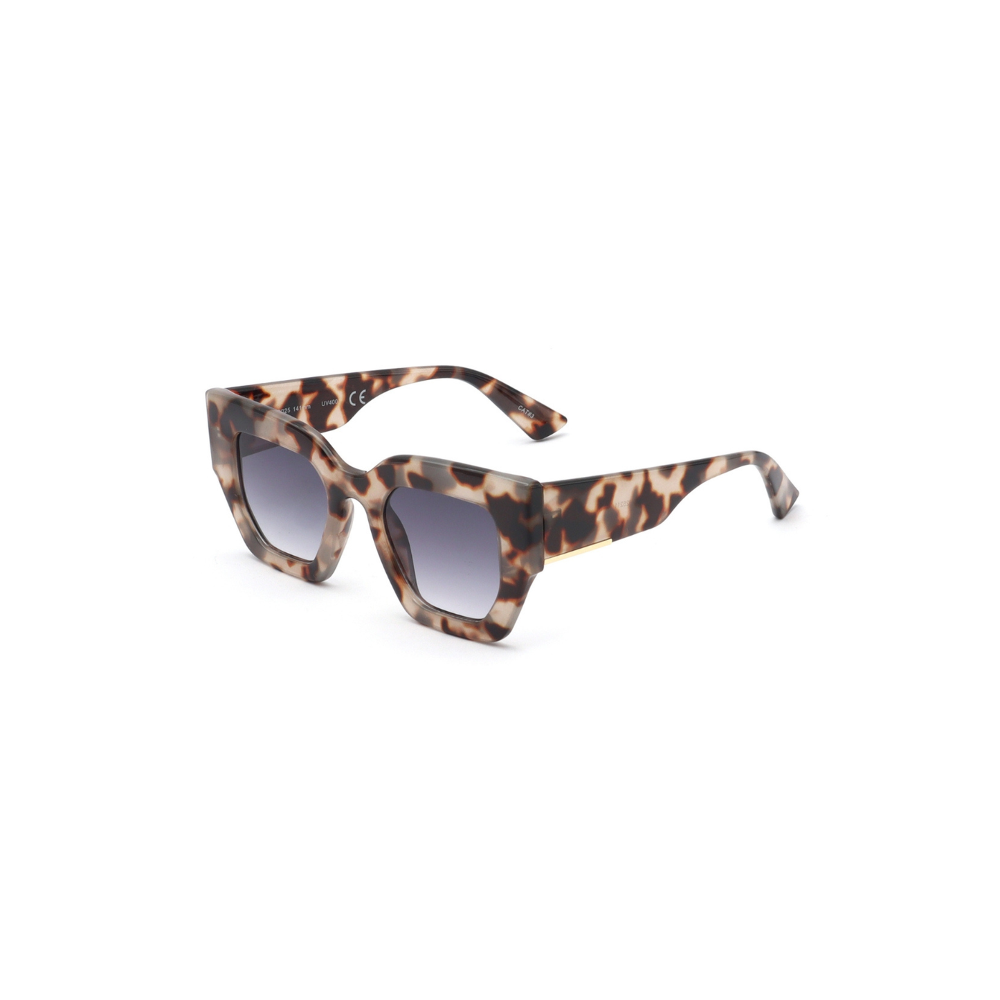 Oversized Marble Tortoise Square Sunglasses