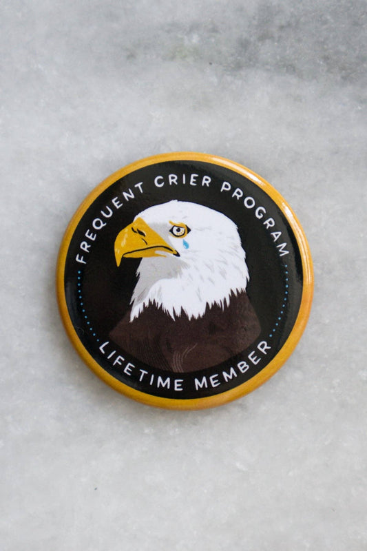 Frequent Crier Eagle Magnet shown at an angle