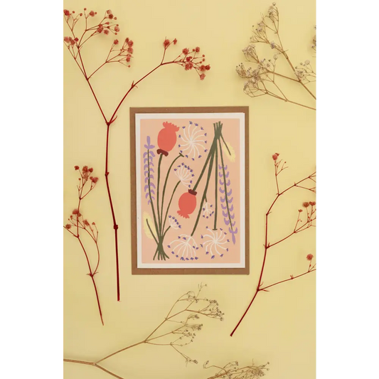 Studio Wald - UK Made - All Occasions A6 Card- Dried- Peach