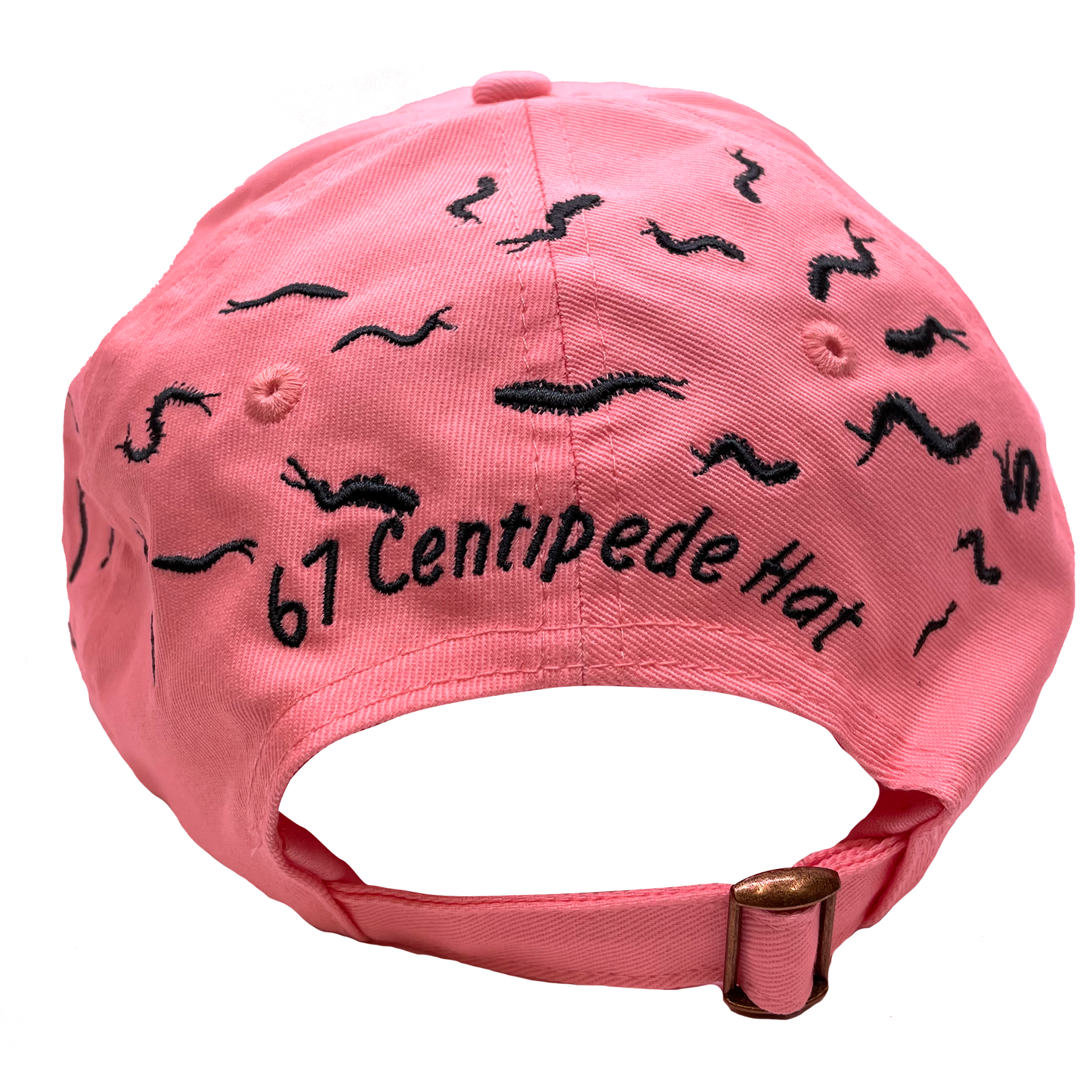 67 Centipede Hat: Pink/Hunter Green