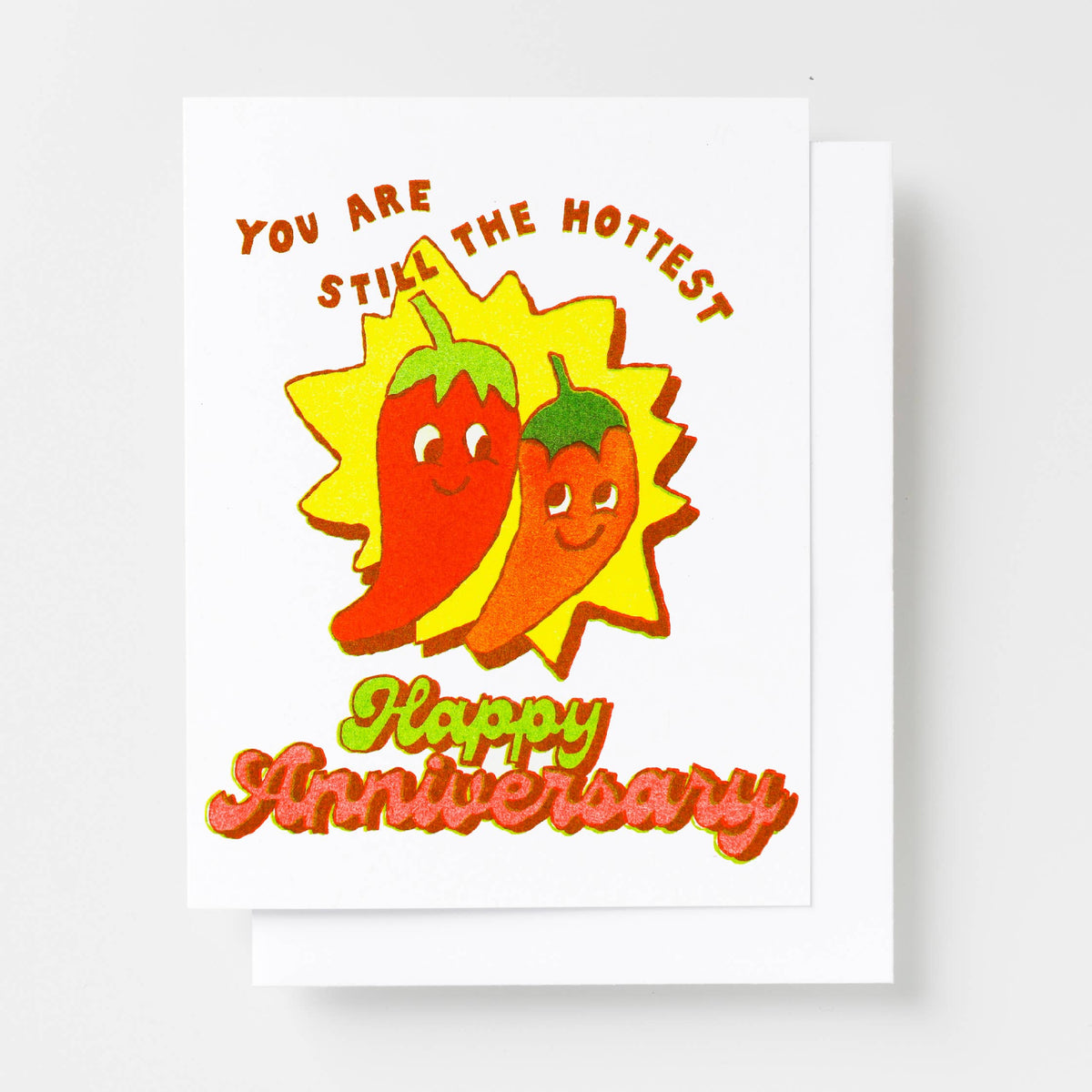 Still The Hottest Happy Anniversary Risograph Card