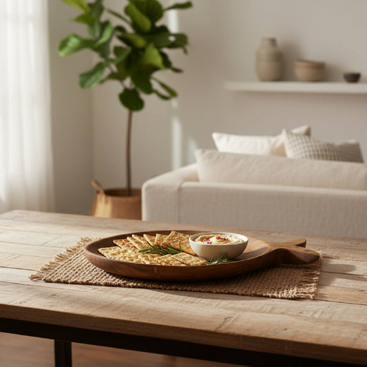 Acacia Wooden Fish Shape Serving Tray