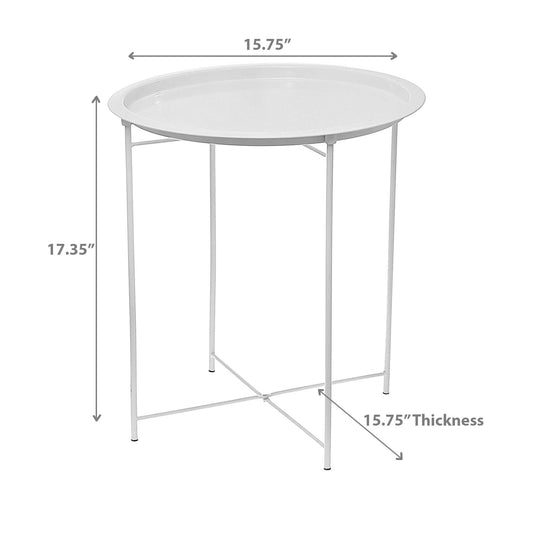 Metal White Round Coffee Table
