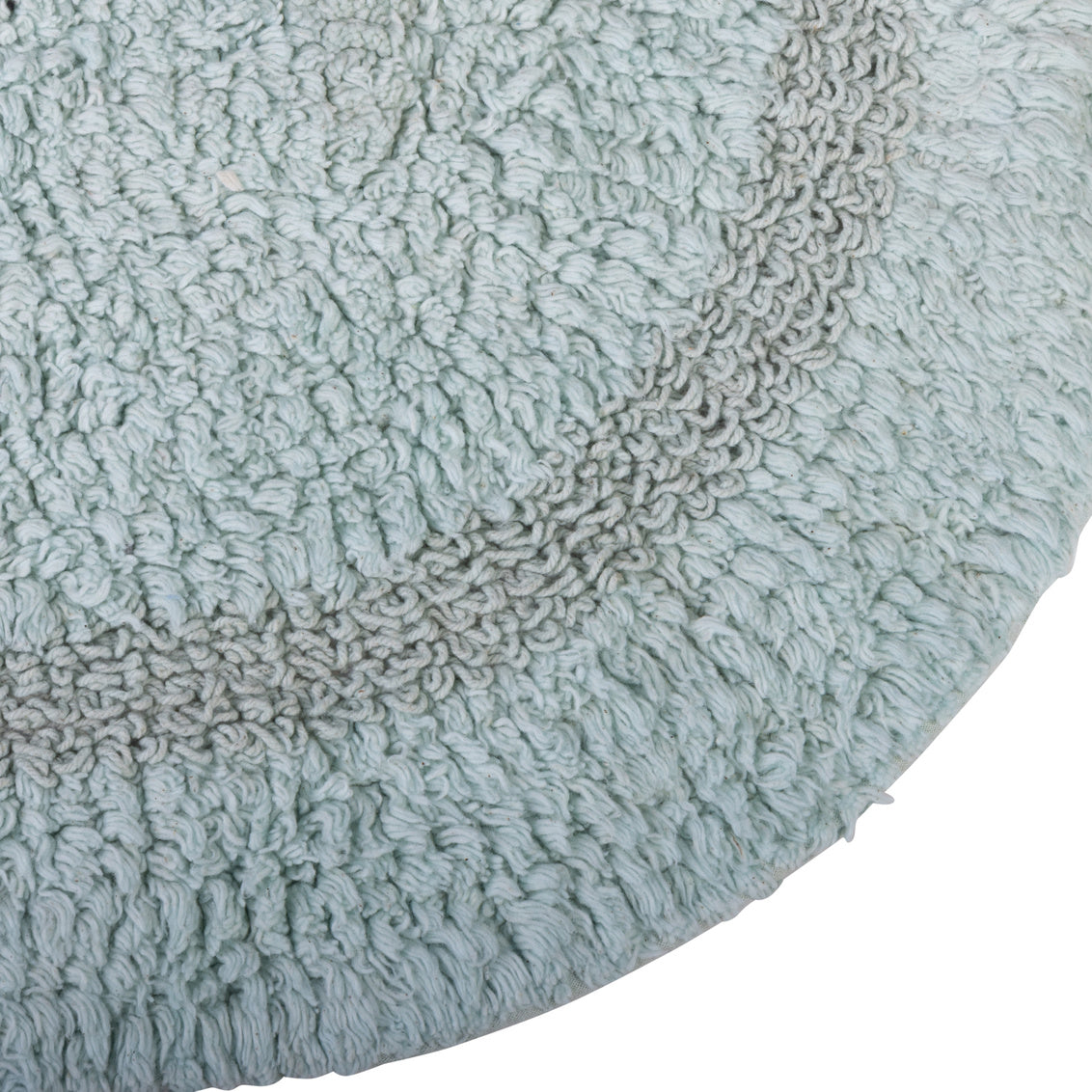 Serene Bath Mat Oval Cotton Reversible Aqua