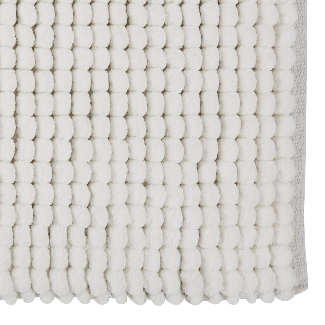 Puff Chunky Bathmat Microfibre White