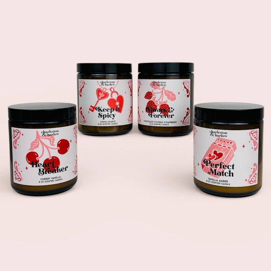 Charleston & Harlow Keep It Spicy candle label close-up