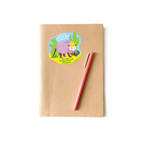 Hootin' Hollerin' Possum Diecut Vinyl Sticker - PABOOM