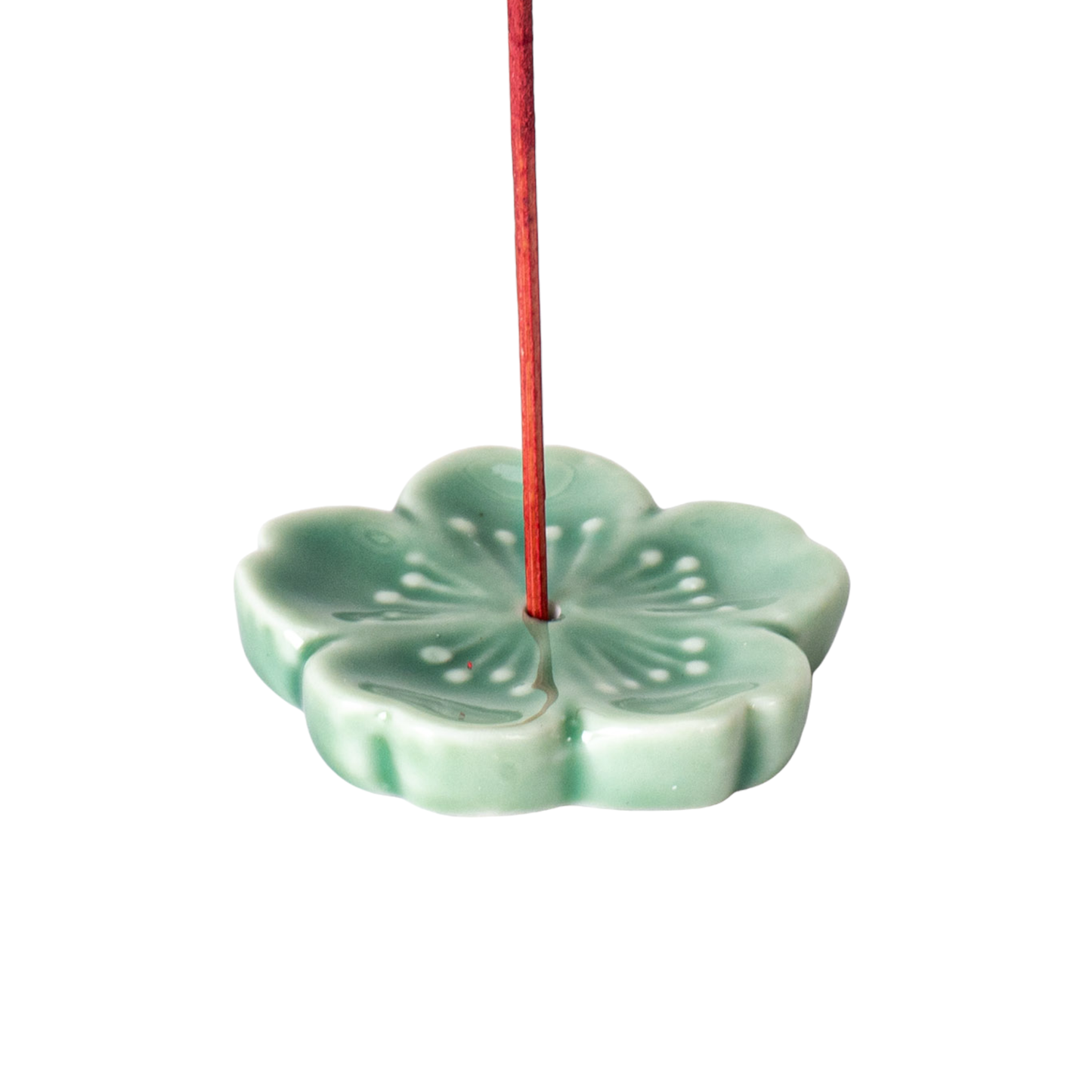 Sakura Cherry Blossom Incense Holder Green