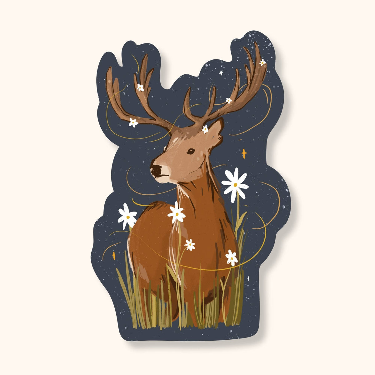 Magical Meadow Deer Sticker