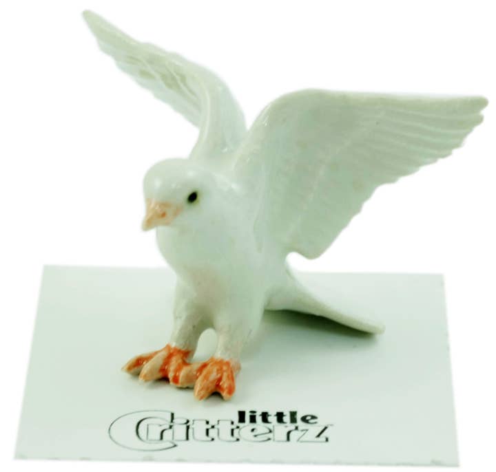 Messenger White Dove Porcelain Miniature