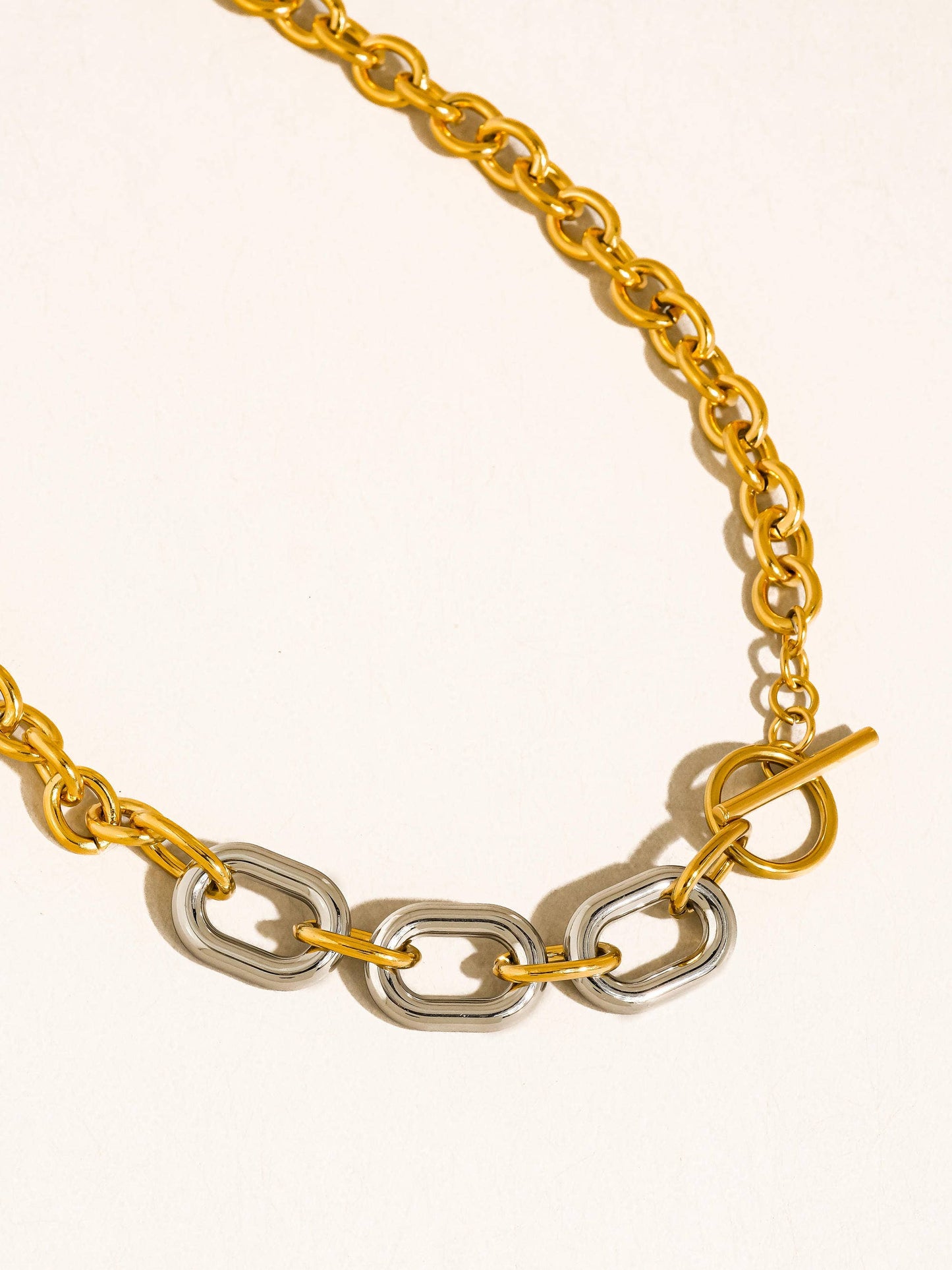 Lurette Two Tone Chain Necklace