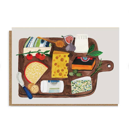 Cheeseboard Greeting Card - Daria Solak Illustrations