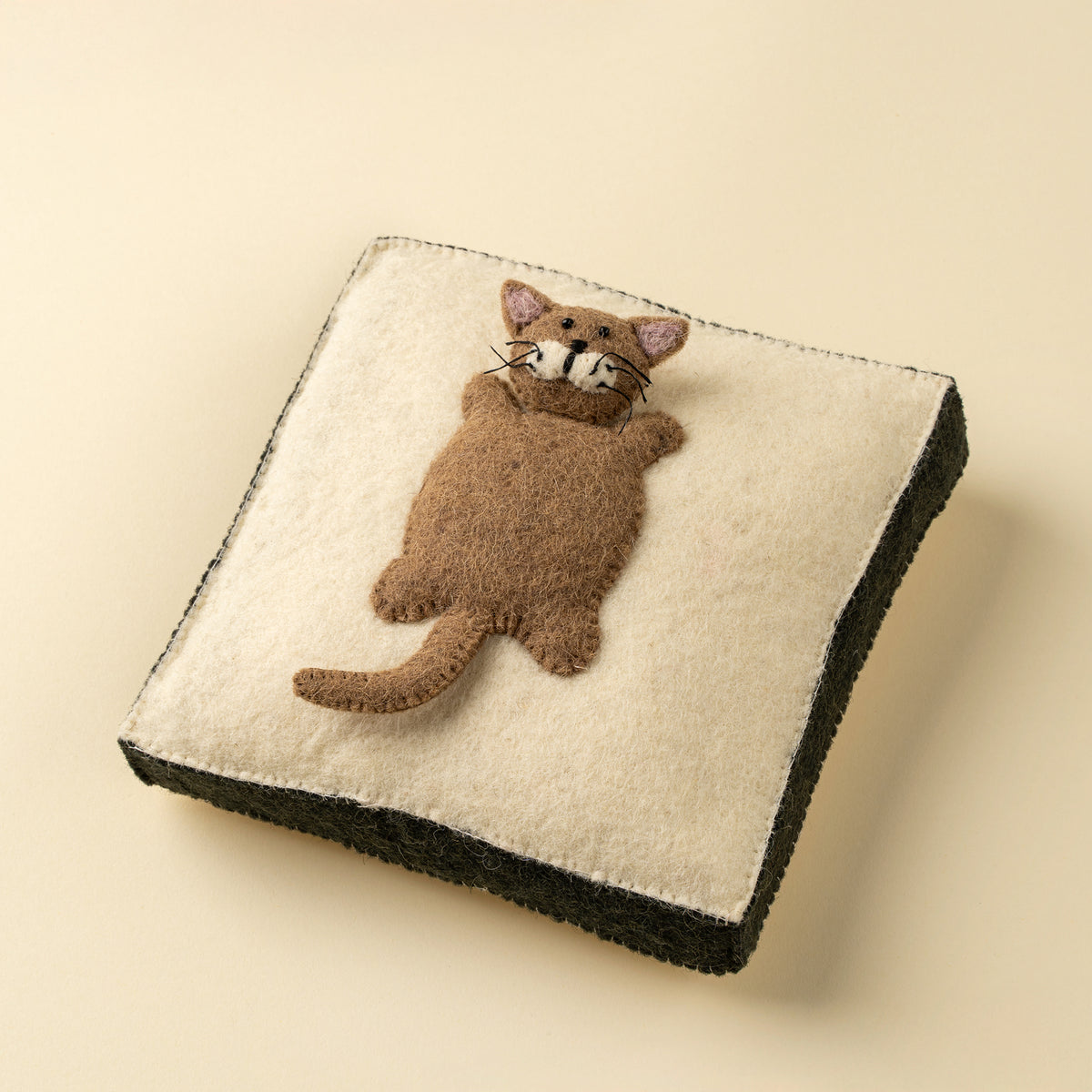 Cat Felt Wall Plaque