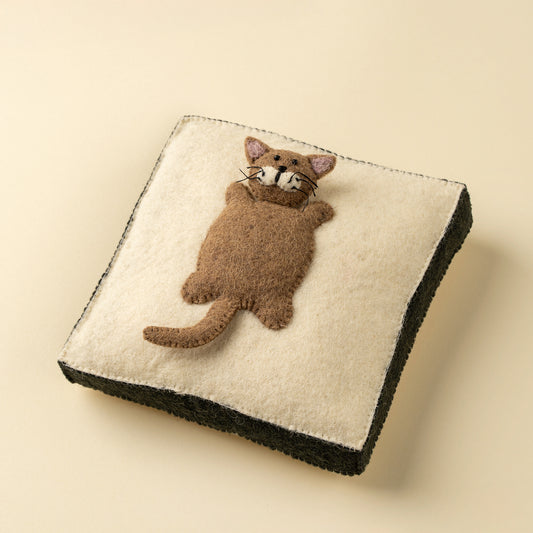 Cat Felt Wall Plaque