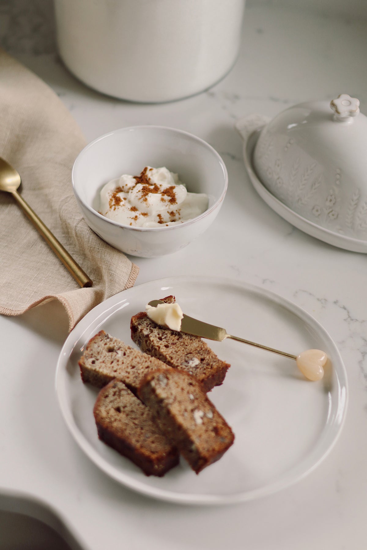 Wildflower Butter Dish shown from above