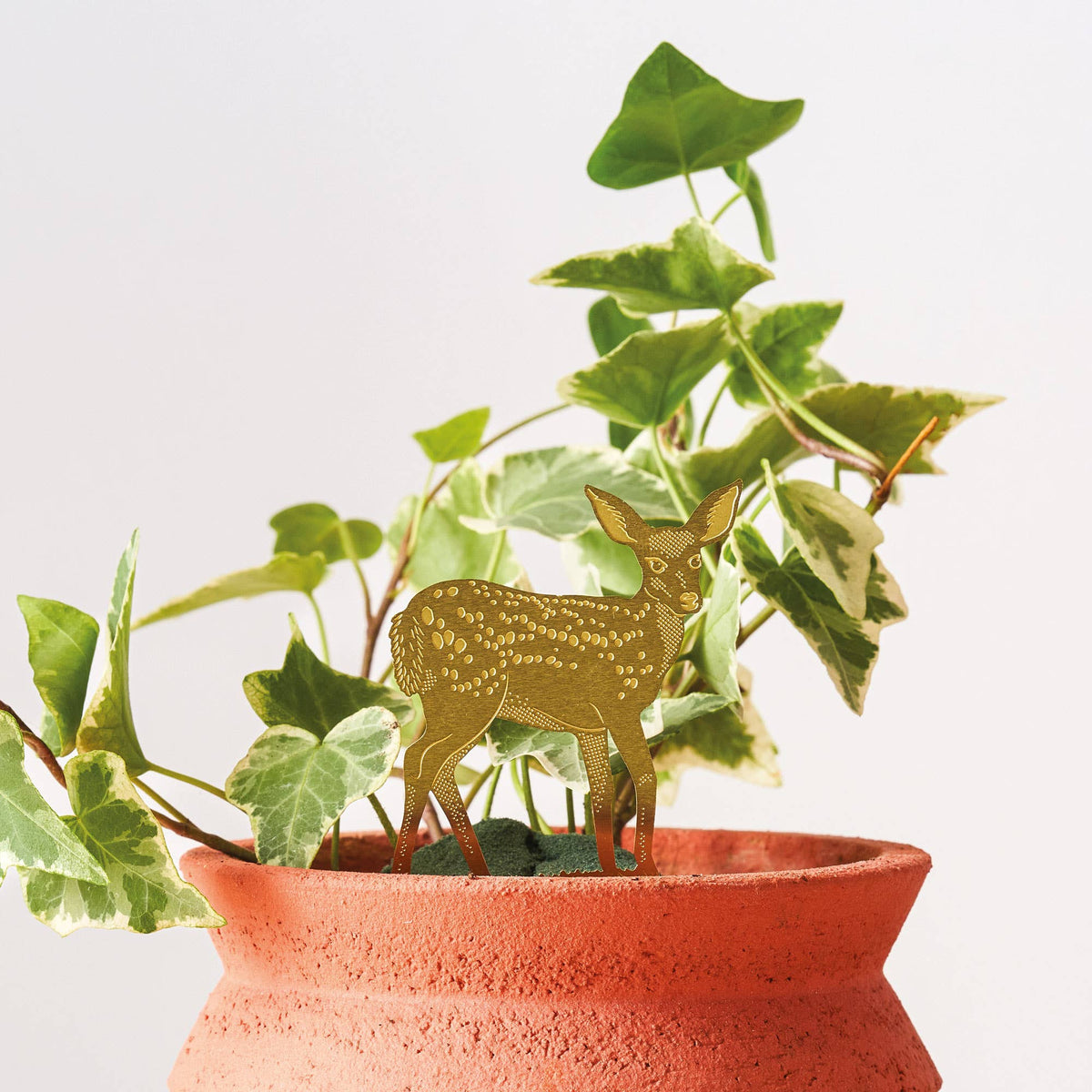Plant Animal Deer, brass bambi plant pot decor