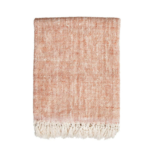 Waste Cotton Throw - Duo Tone Black / White
