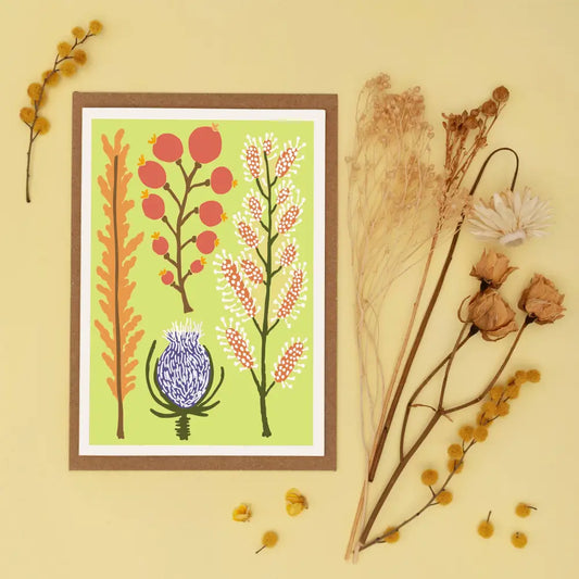 Studio Wald - UK Made - All Occasions A6 Card- Dried- Yellow