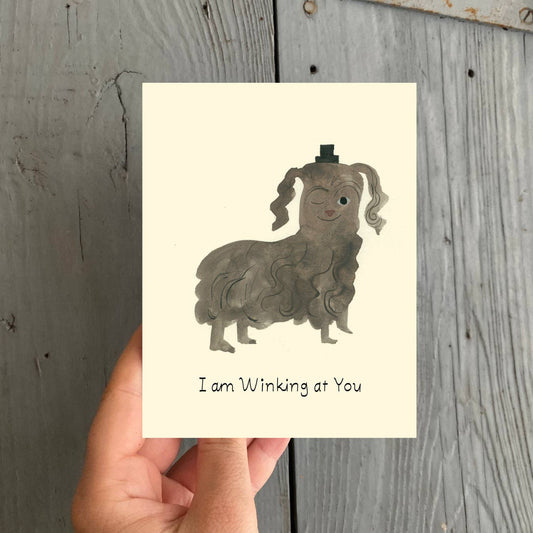 Winking At You Greeting Card