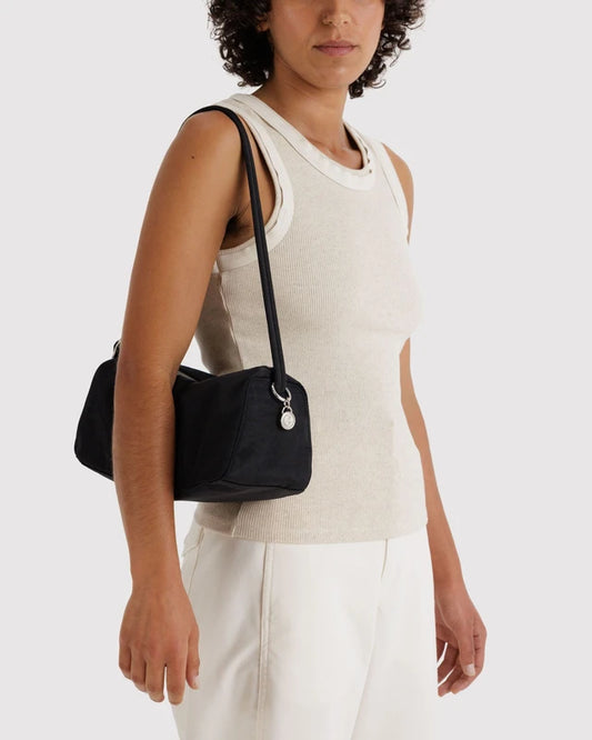 BAGGU Nylon Loaf Bag Black interior pocket detail - PABOOM
