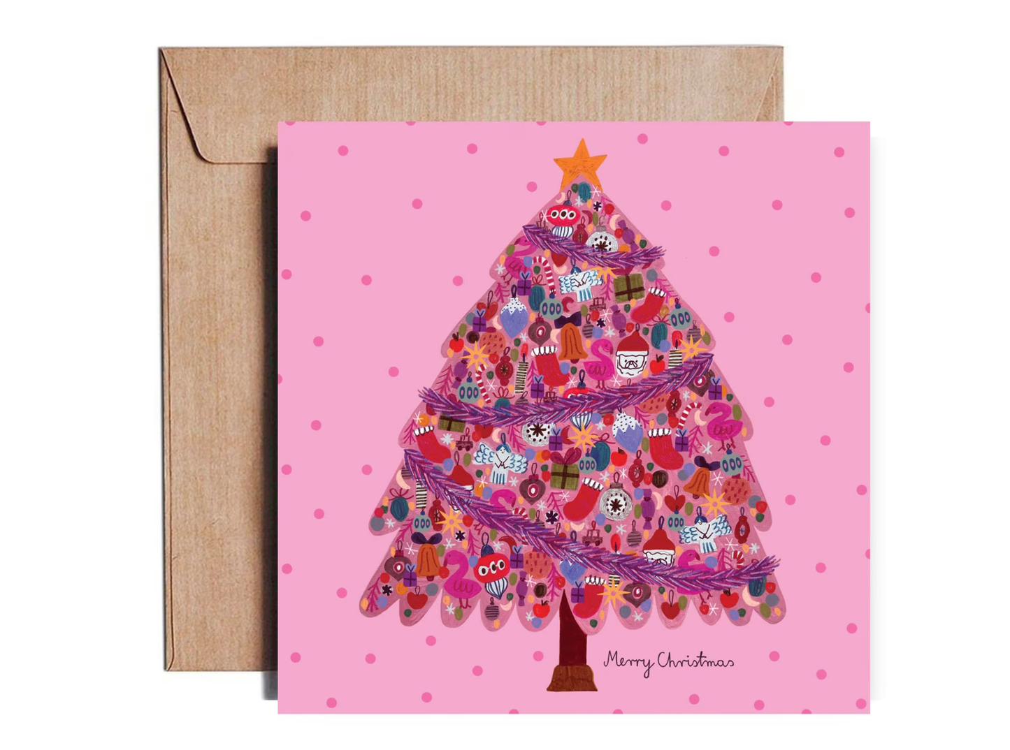 Pink Tree Card