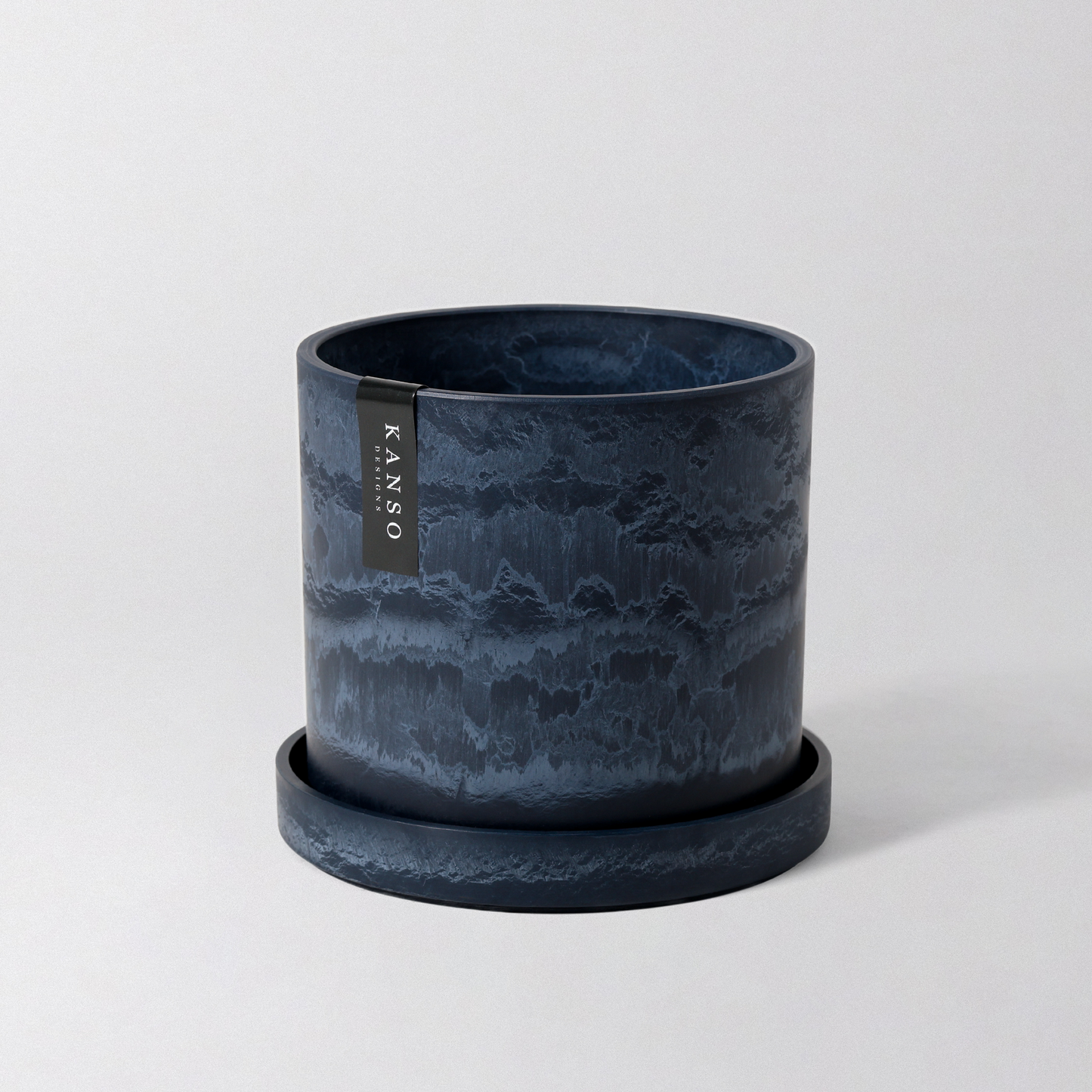 Kanso Designs Planter + Saucer 4” - White Stone