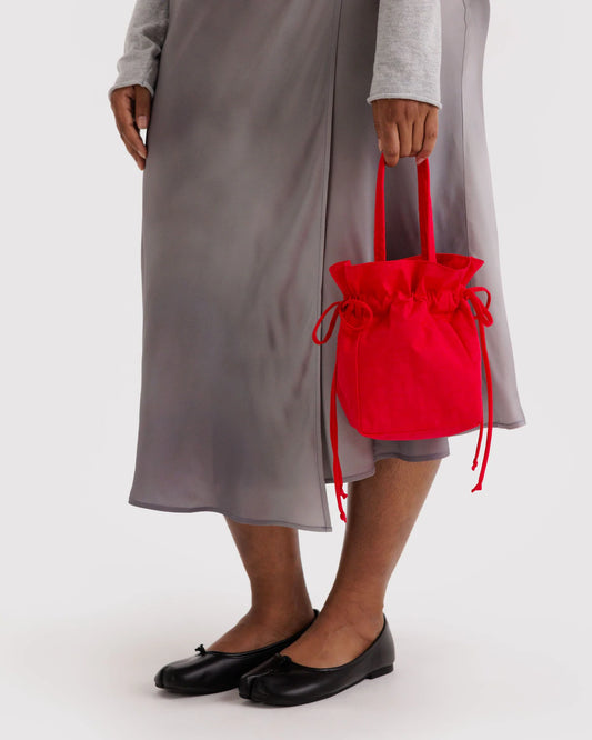 BAGGU Nylon Drawstring Bag - Candy Apple