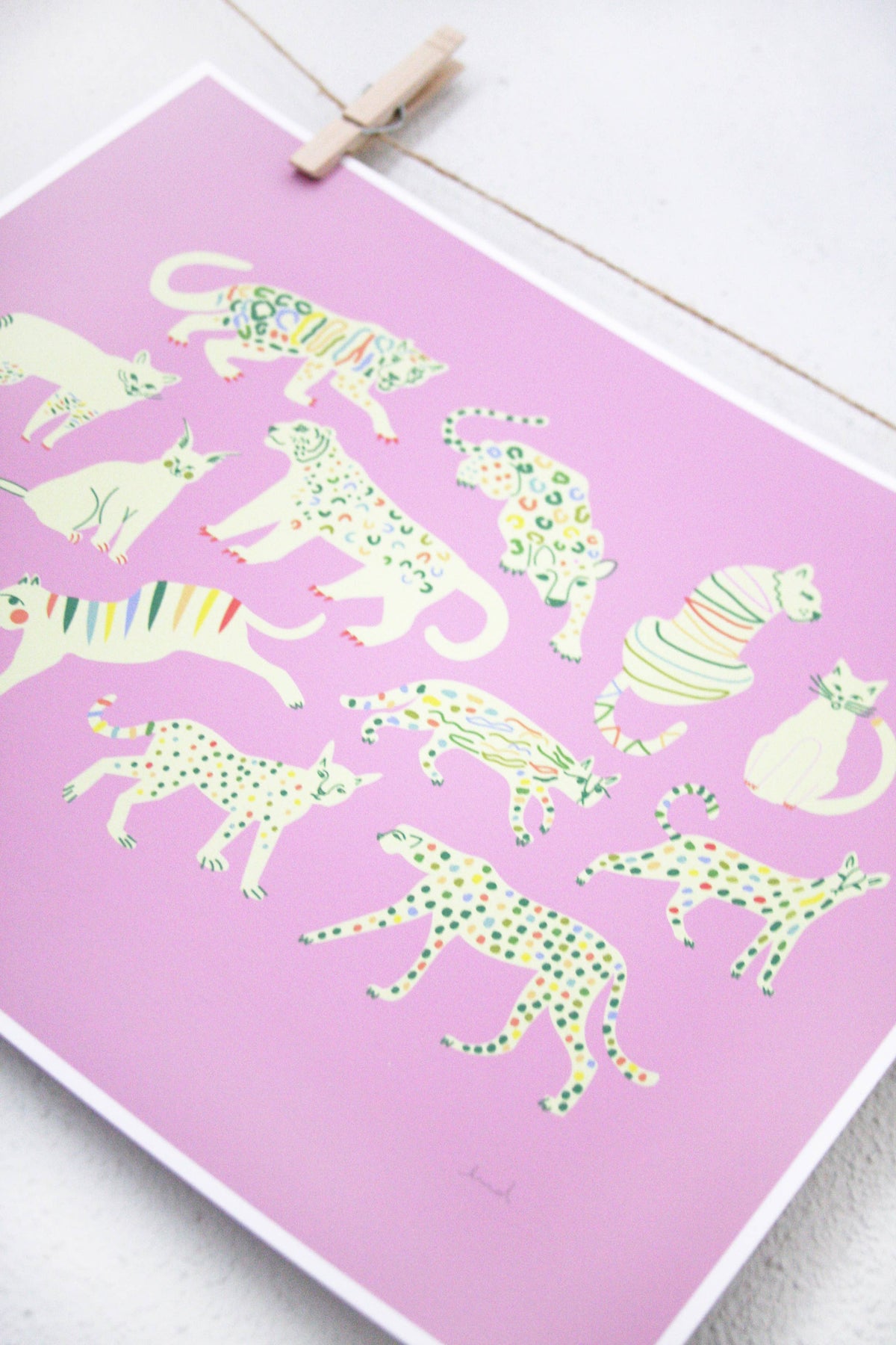 Kitty art print by Leah Duncan, detail view 1 β PABOOM