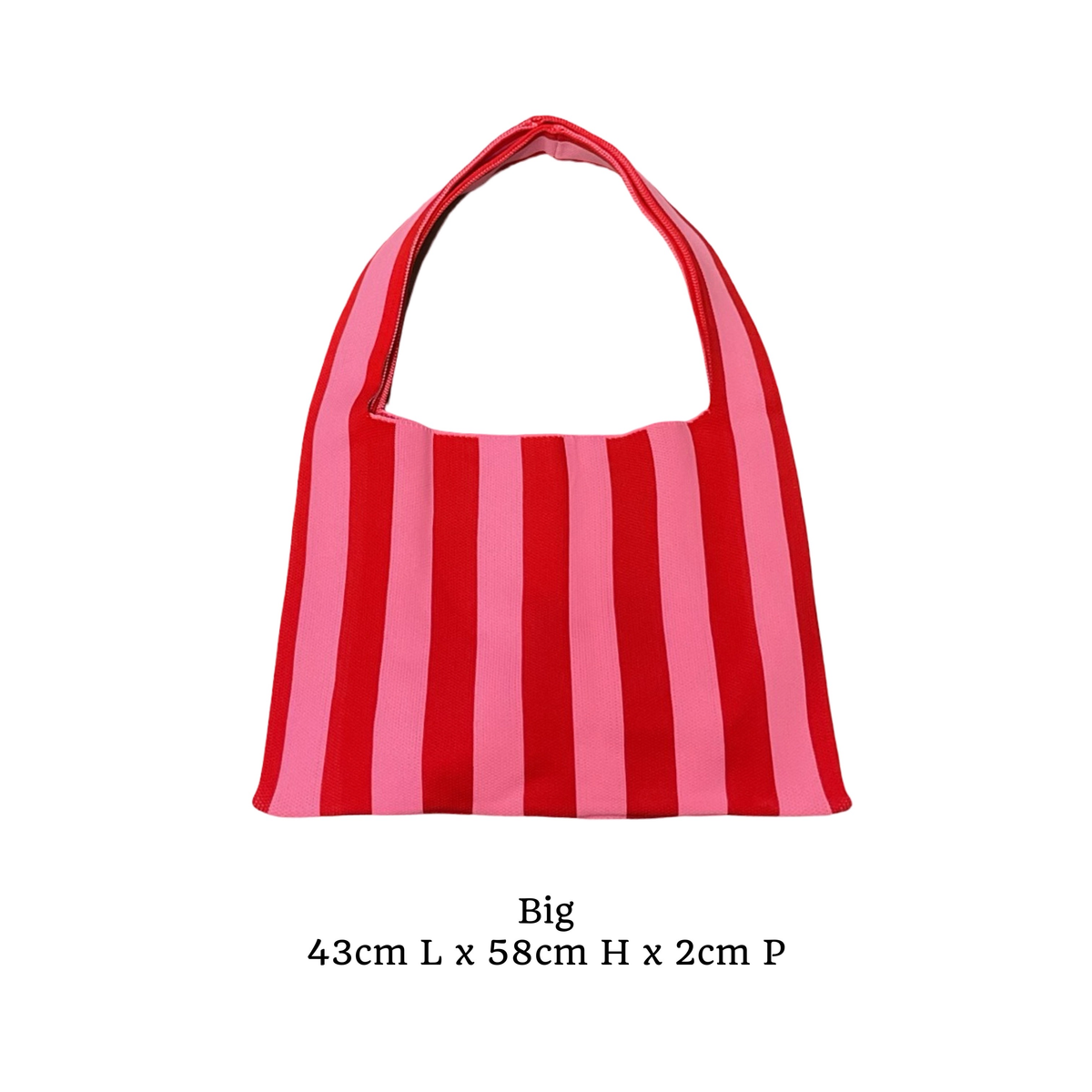 Striped Summer Bag L - Vert