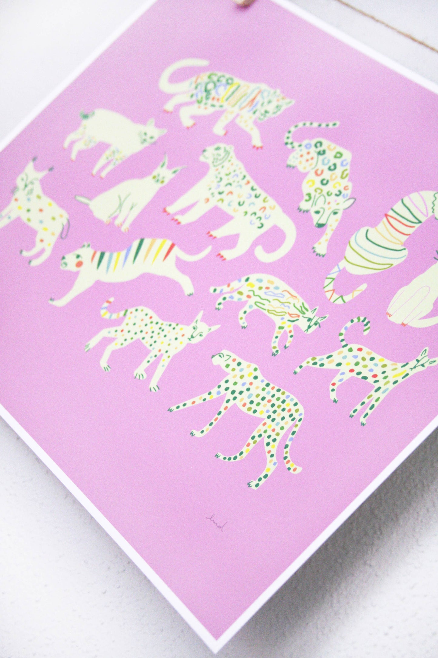 Kitty art print by Leah Duncan, detail view 3 — PABOOM