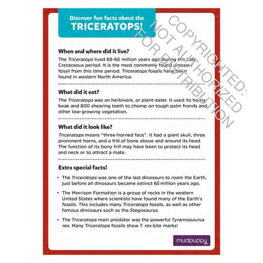 Triceratops kids dinosaur travel puzzle - PABOOM