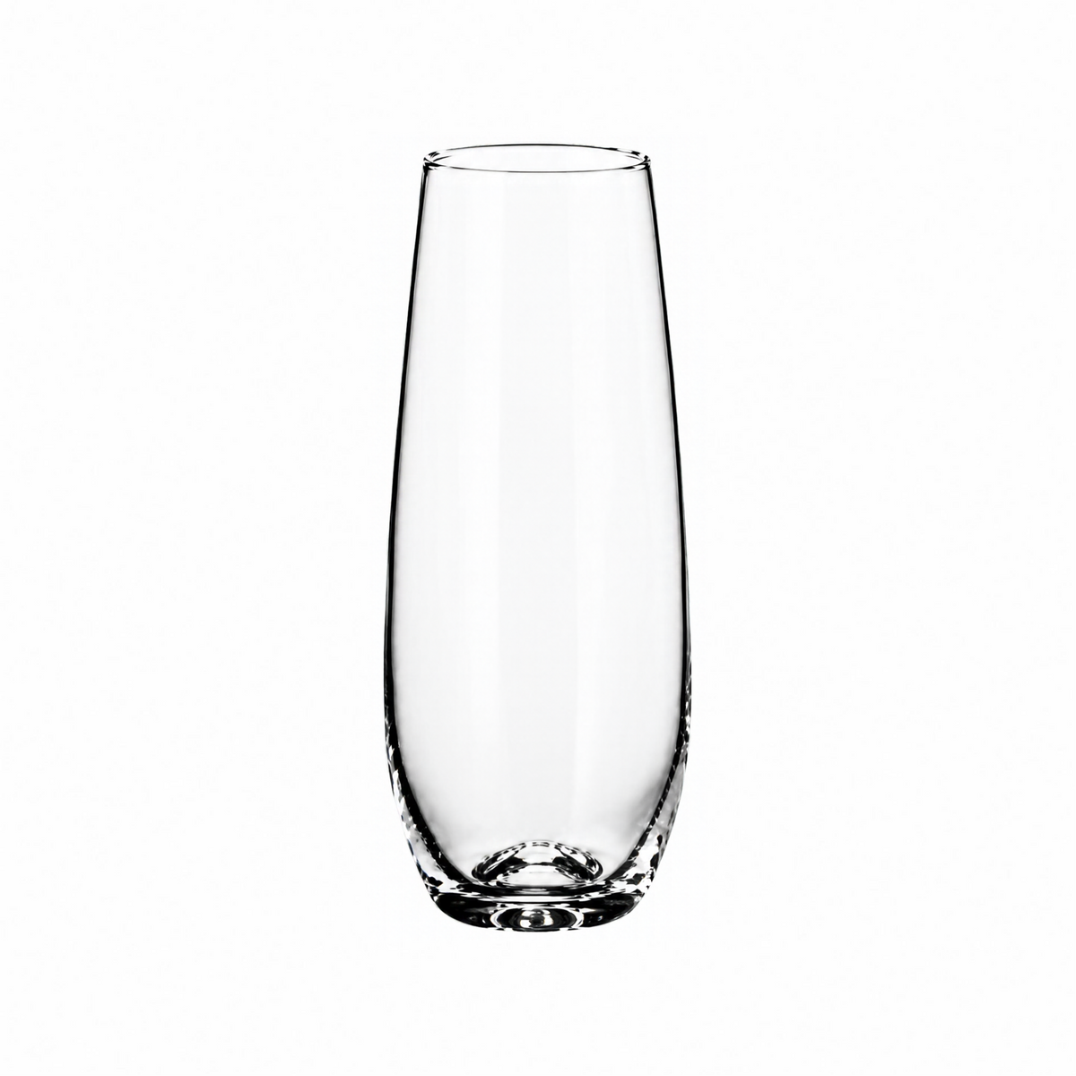 Clear stemless crystalline champagne flute - PABOOM