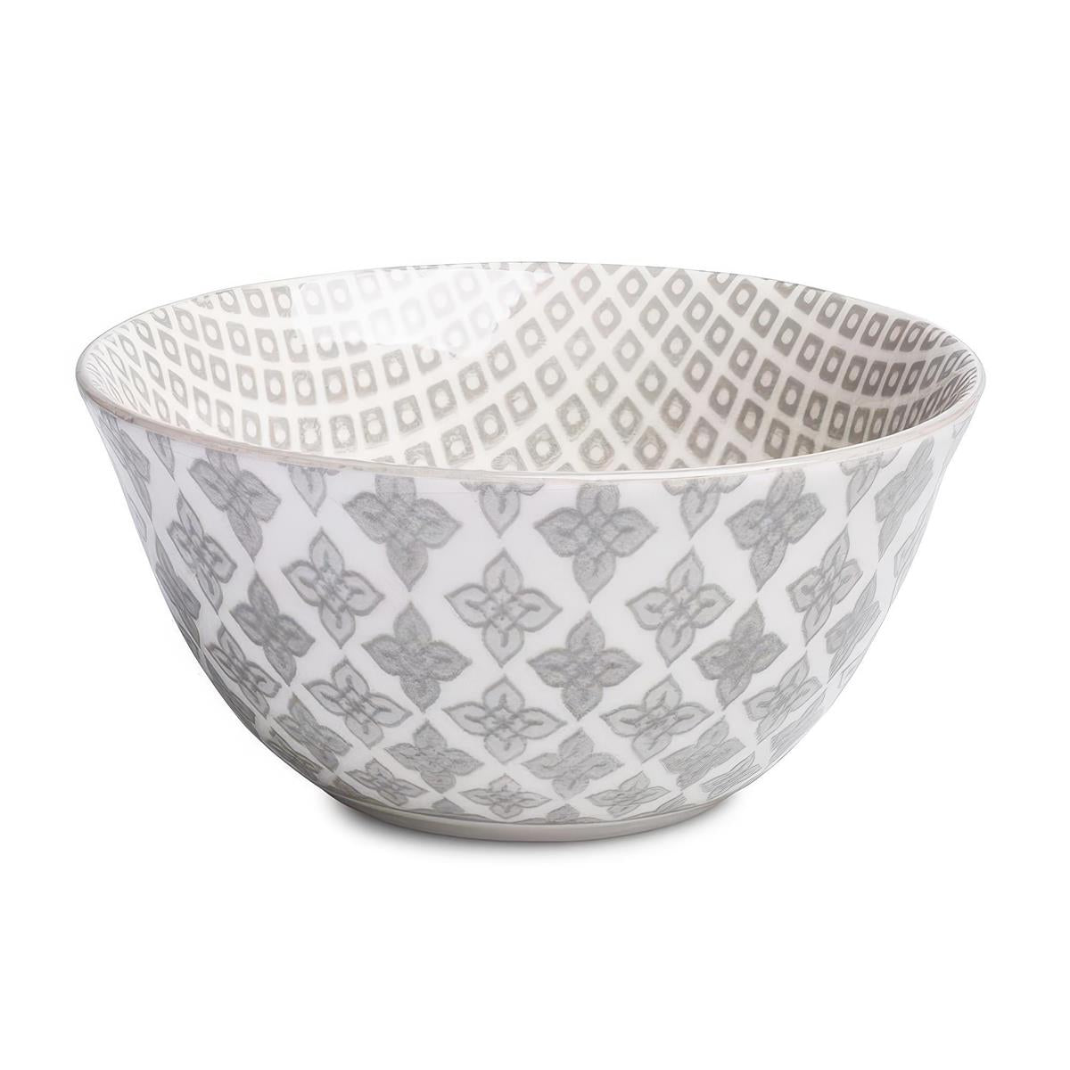 Stoneware Bowl Diamond Grey - 4.75" Dia