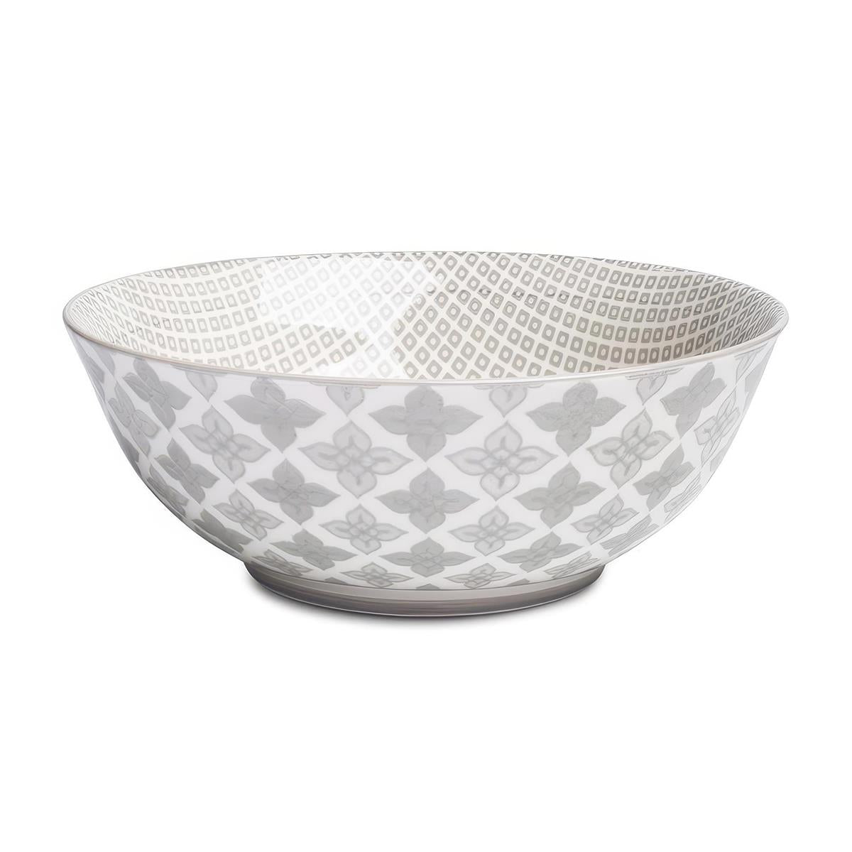 Stoneware Bowl Diamond Grey - 8.75” Dia