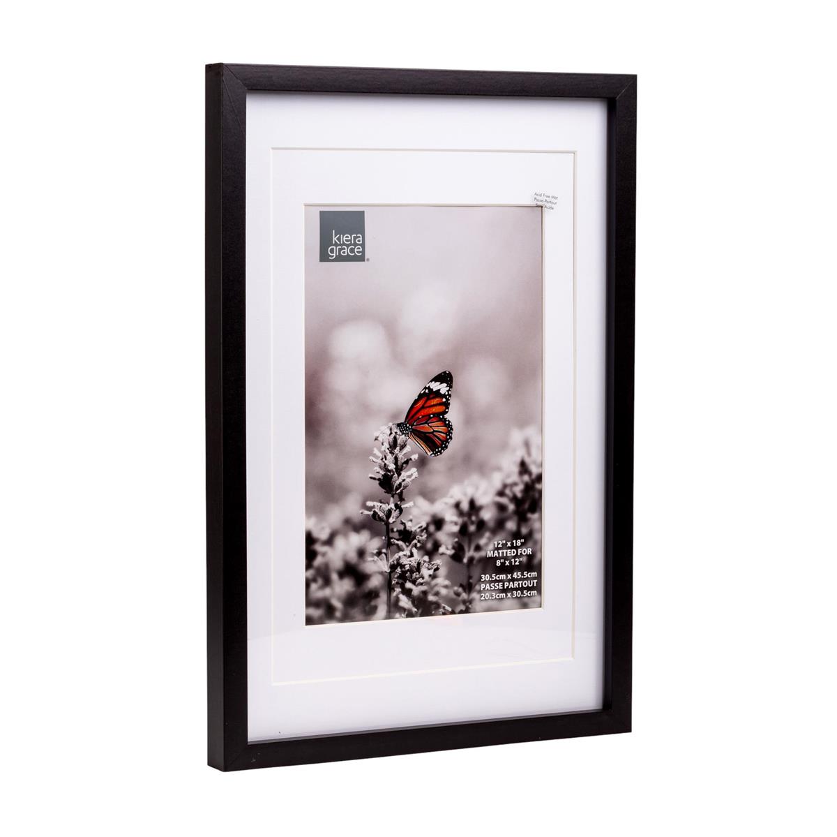 Gallery Frame Double Matted Black 12x18β (8x12")
