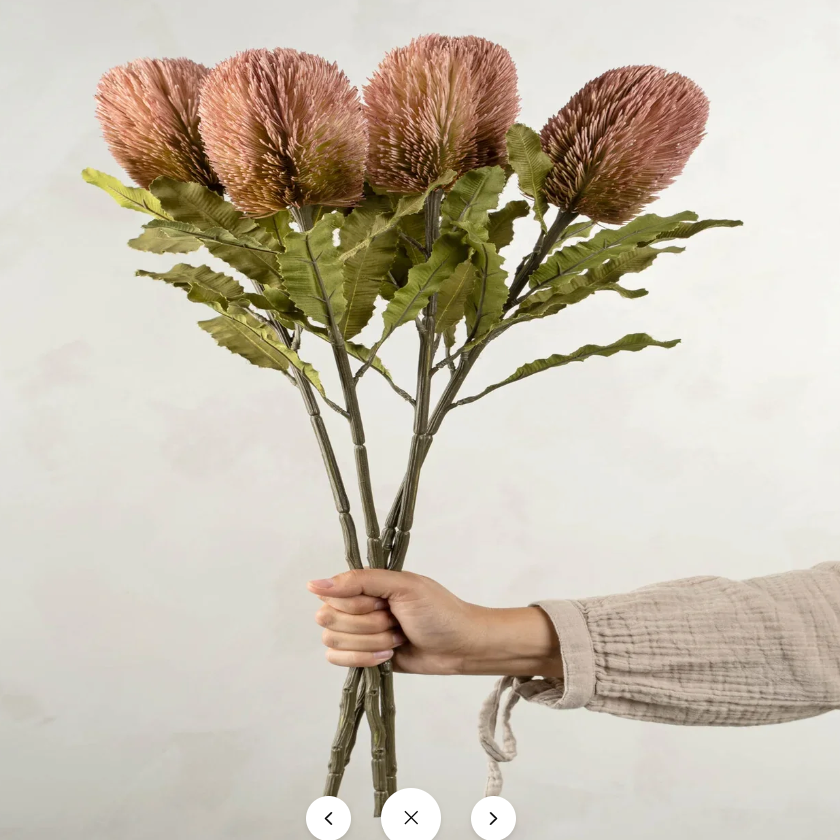 Banksia Floral Stem Pink, styled view - PABOOM
