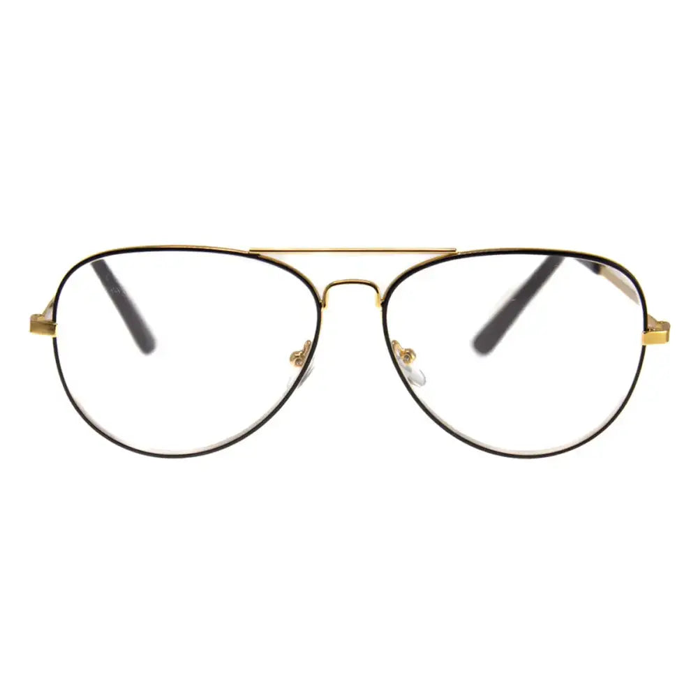 In Command Black + Gold Reading Glasses - PABOOM